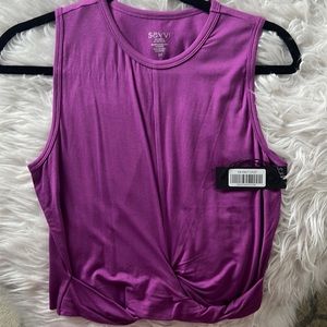 SAVVI KB KNOT CROP, NWT, SIZE MEDIUM